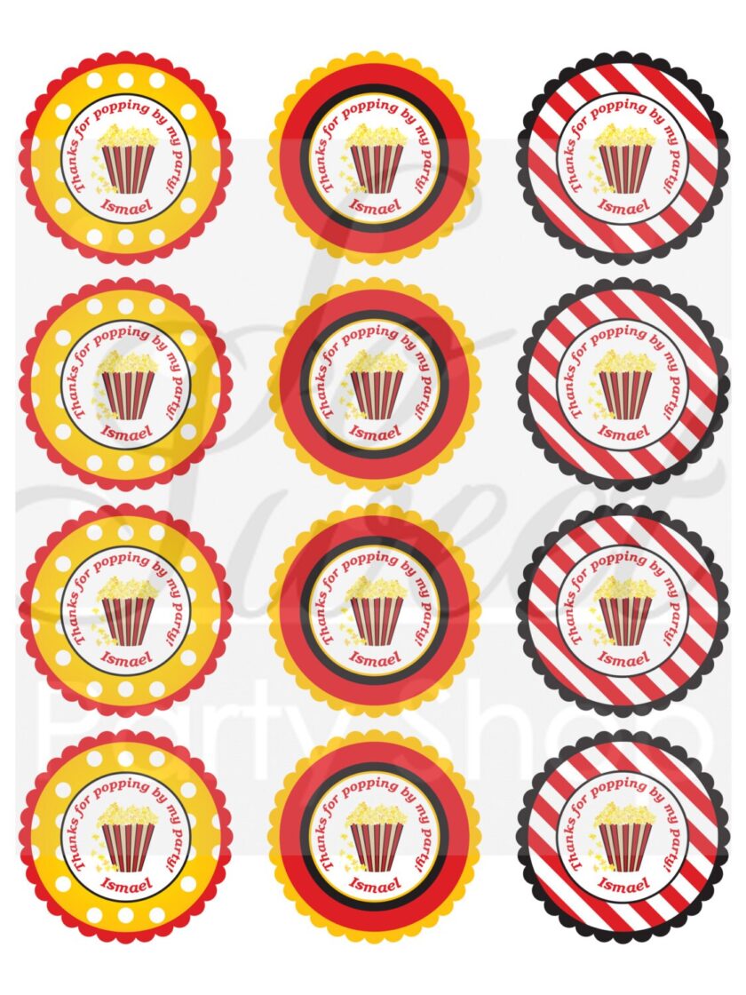 Movie Night Decorative Sticker Set