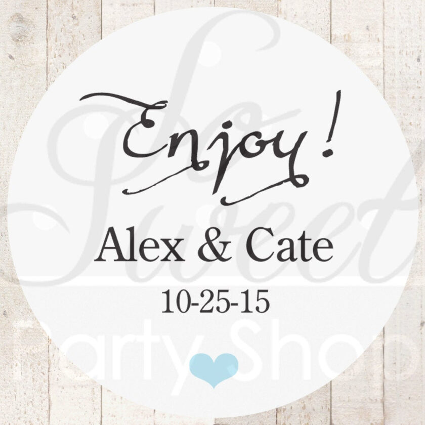 Personalized Party Favor Stickers Set