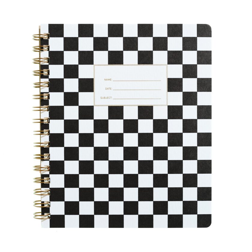 Checker Black Notebook