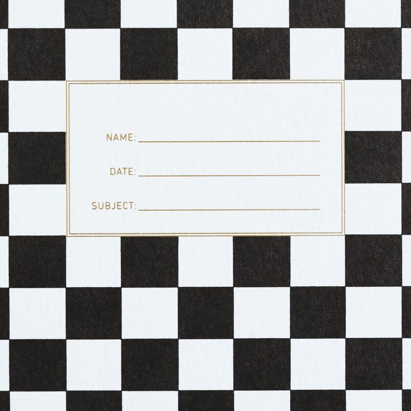 Checker Black Notebook - Image 2