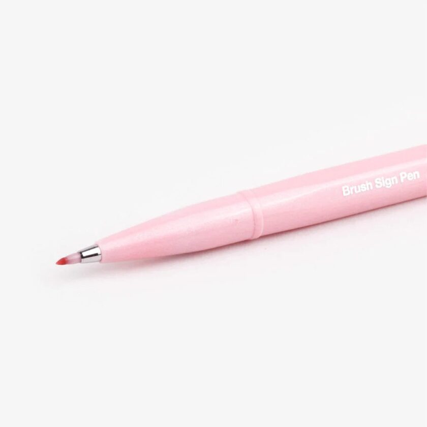 Touch Sign Brush Tip Pen Light Pink