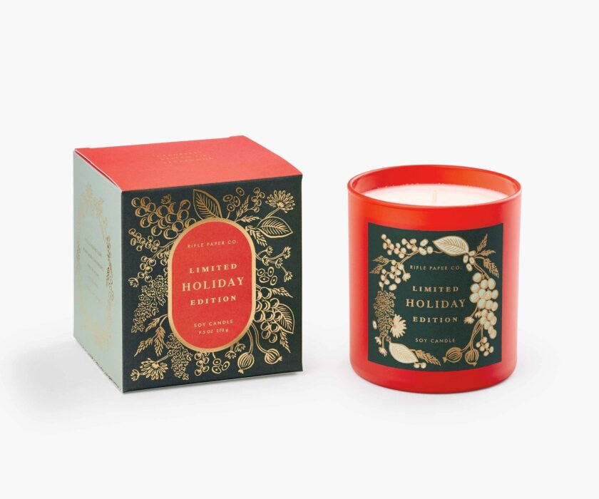 holiday fireplace candle