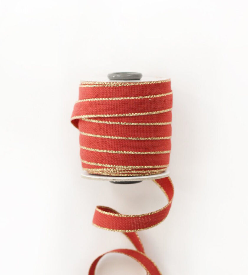cotton ribbon spool of 20 yards golden