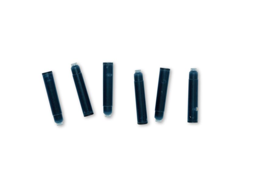 Set of 6 Black Fountain Pen Ink Cartridges