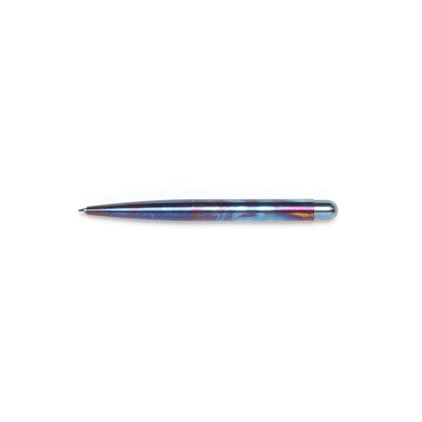 polished blue ballpoint pen