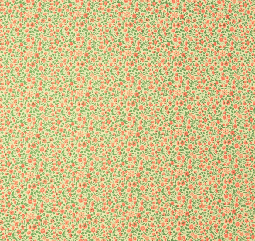 green floral design wrapping paper