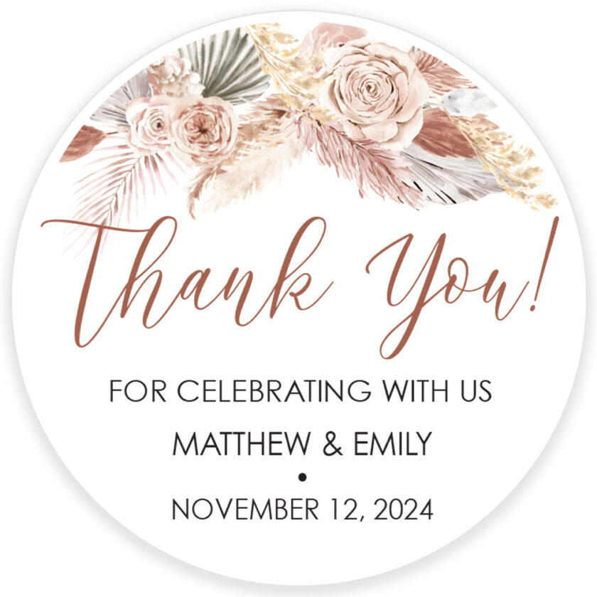 Boho Floral Decorative Stickers Set