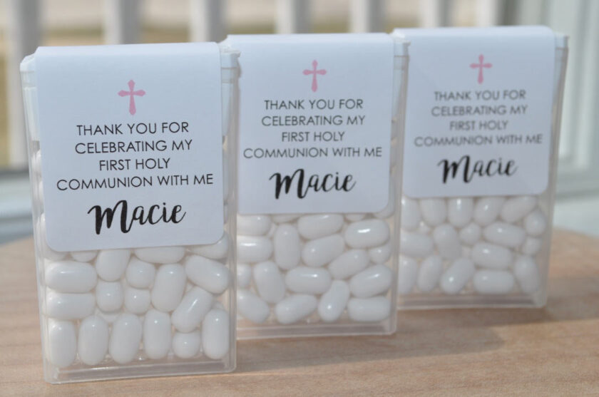 Communion Party Favor Mint Labels Set of 24 - Image 2