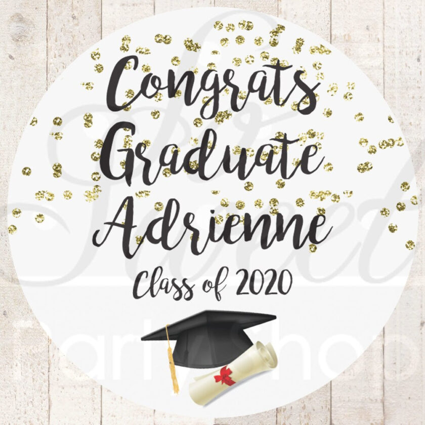 graduation celebration stickers set of 24 labels