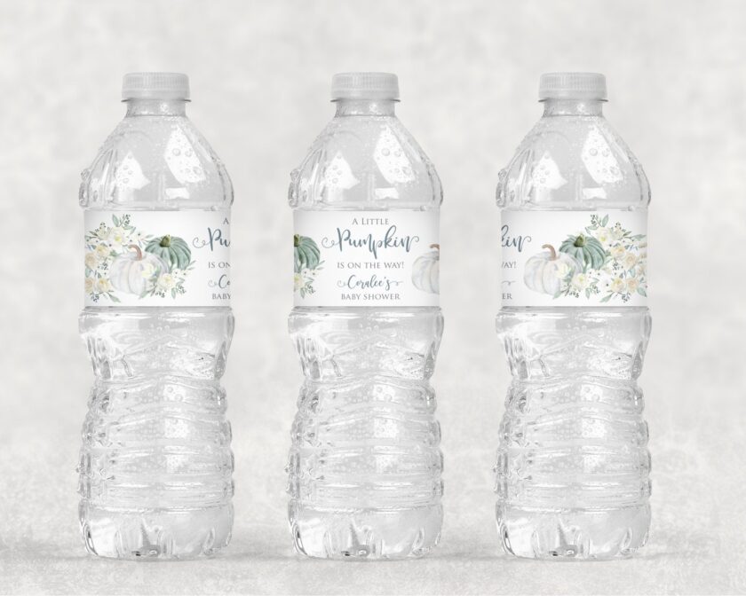 Fall Baby Shower Water Bottle Labels Set of 10