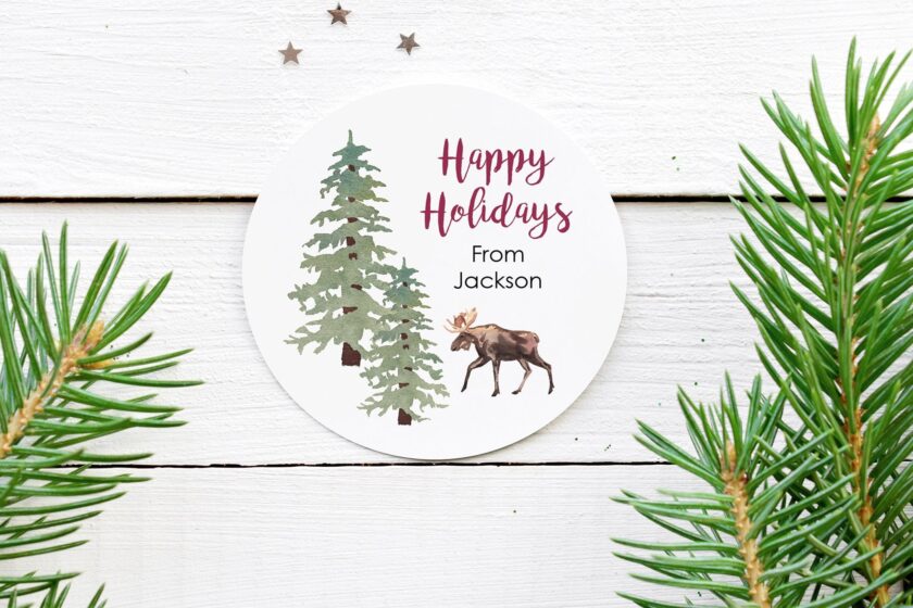 holiday sticker labels
