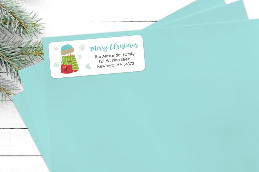 Christmas Address Labels and Envelope Seals Set