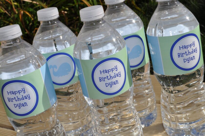 Ocean-themed Water Bottle Labels Set of 10 - Image 2