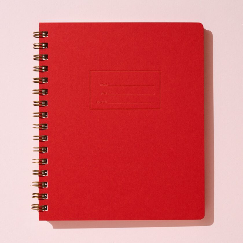 notebook warm red